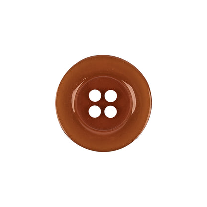 Italian Amber Shallow Plate 4-Hole Plastic Button - 32L/20mm