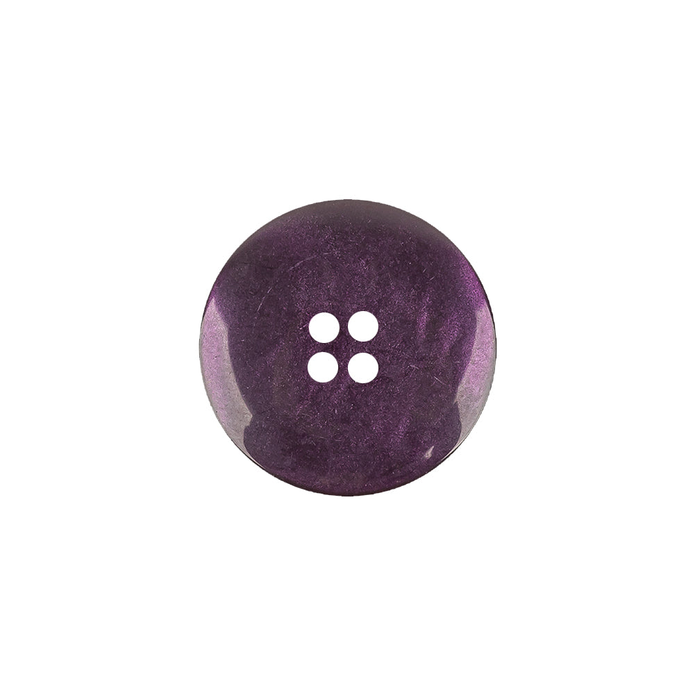Purple Iridescent and Matte Shallow Plate 4-Hole Plastic Button - 28L/18mm Detail