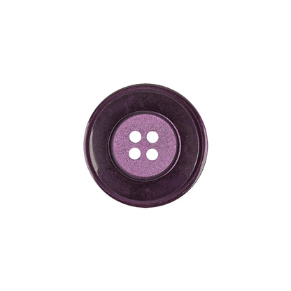 Purple Iridescent and Matte Shallow Plate 4-Hole Plastic Button - 28L/18mm