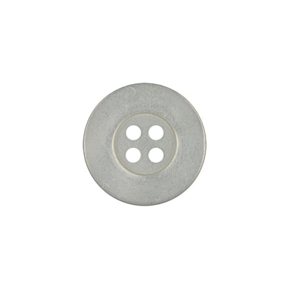 Italian Satin Silver 4-Hole Plastic Dish Button - 28L/18mm