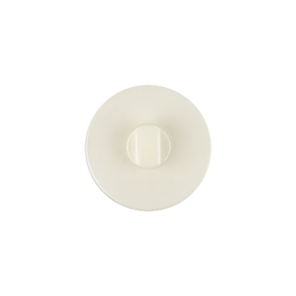 Ivory and Glass Green Iridescent Smooth Top Plastic Shank Back Button - 27L/17mm Detail