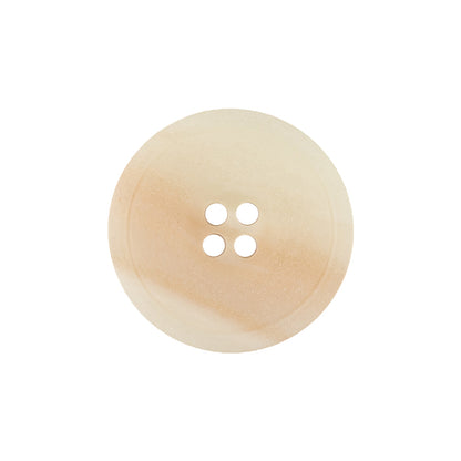 Antique White and Peach Dust Abstract 4-Hole Plastic Button - 36L/23mm
