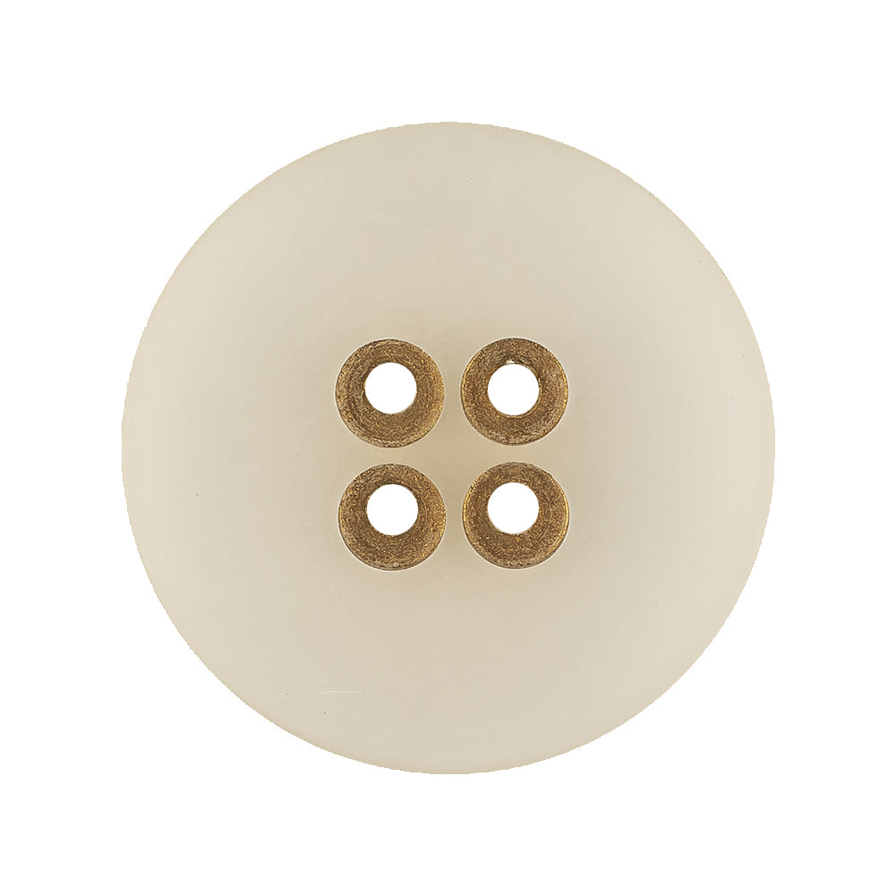 Frosted Matte and Antique Gold Edged 4-Hole Glass-like Button - 44L/28mm