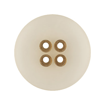 Frosted Matte and Antique Gold Edged 4-Hole Glass-like Button - 44L/28mm