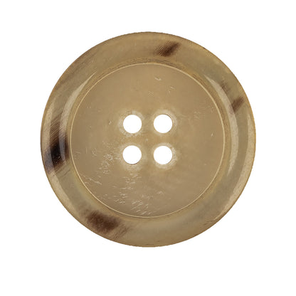 Desert Dirt and Brown Abstract 4-Hole Shallow Plate Plastic Button - 44L/28mm