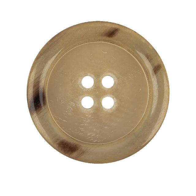 Desert Dirt and Brown Abstract 4-Hole Shallow Plate Plastic Button - 44L/28mm
