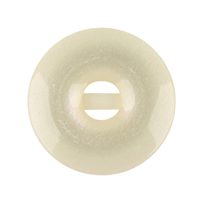 Italian Ivory and Antique White Abstract Iridescent Rolled Rim Sew-On Button - 44L/28mm Detail