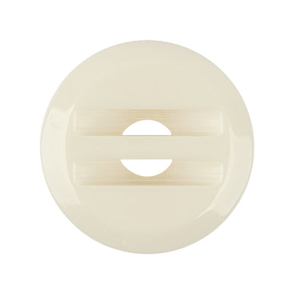 Italian Ivory and Antique White Abstract Iridescent Rolled Rim Sew-On Button - 44L/28mm