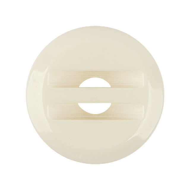 Italian Ivory and Antique White Abstract Iridescent Rolled Rim Sew-On Button - 44L/28mm