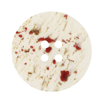 Melted Butter Shiny Tire Rimmed 4-Hole Plastic Button - 50L/32mm Detail