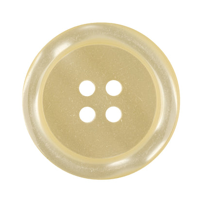 Melted Butter Shiny Tire Rimmed 4-Hole Plastic Button - 50L/32mm