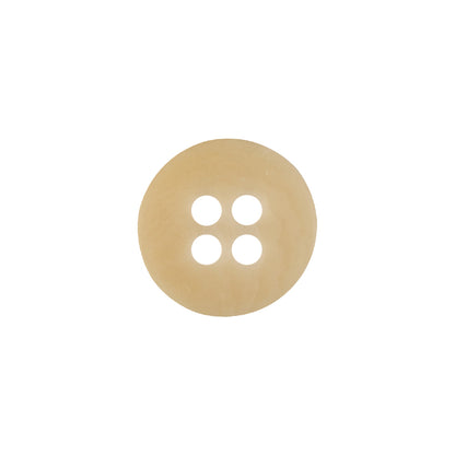 Italian Natural Smooth Top 4-Hole Button - 24L/15mm Detail