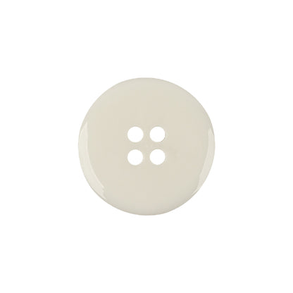 Shiny Bone White Shallow Plate 4-Hole Plastic Button - 32L/20mm Detail