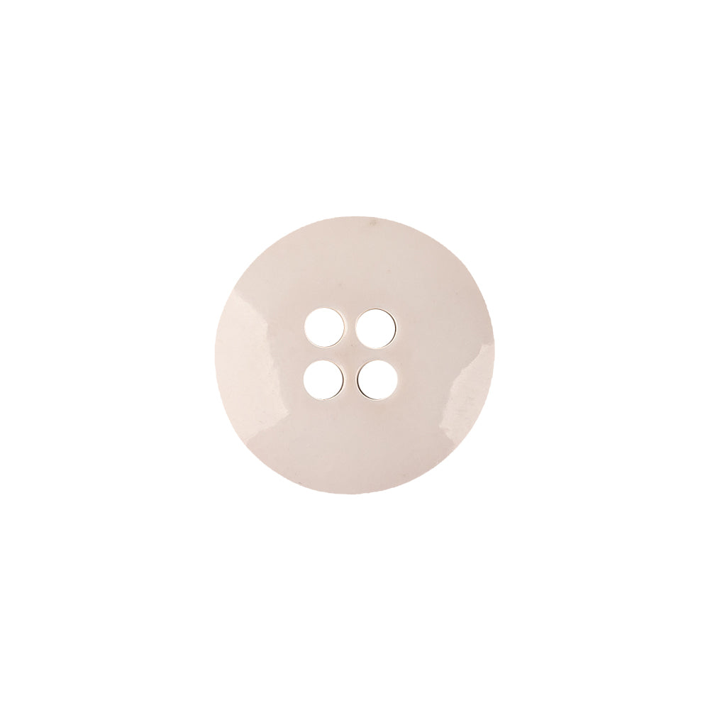 Italian Semi-Shiny Bone 4-Hole Plastic Button - 24L/15mm Detail