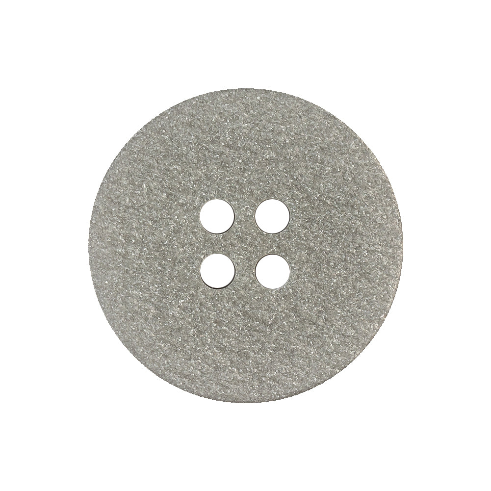 Italian Light Satin Gray Speckled Narrow Rim 4-Hole Button - 40L/25.5mm Detail