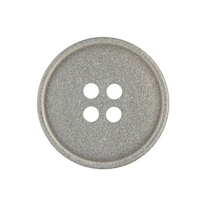 Italian Light Satin Gray Speckled Narrow Rim 4-Hole Button - 40L/25.5mm