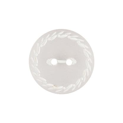 Translucent Frosted Glass-like Button with Star White Etched Rim - 36L/23mm