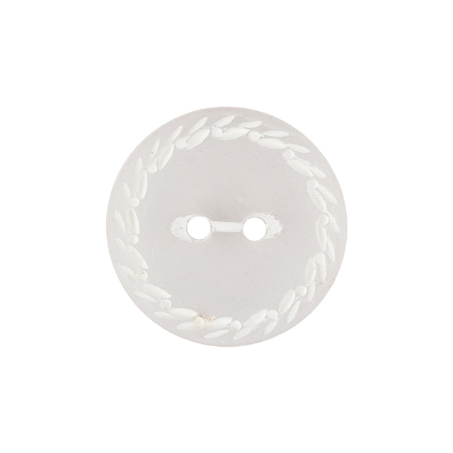 Translucent Frosted Glass-like Button with Star White Etched Rim - 36L/23mm
