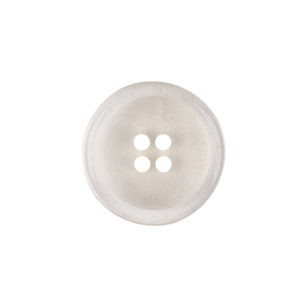 Italian Slightly Tinted Transparent 4-Hole Plastic Button - 32L/20mm