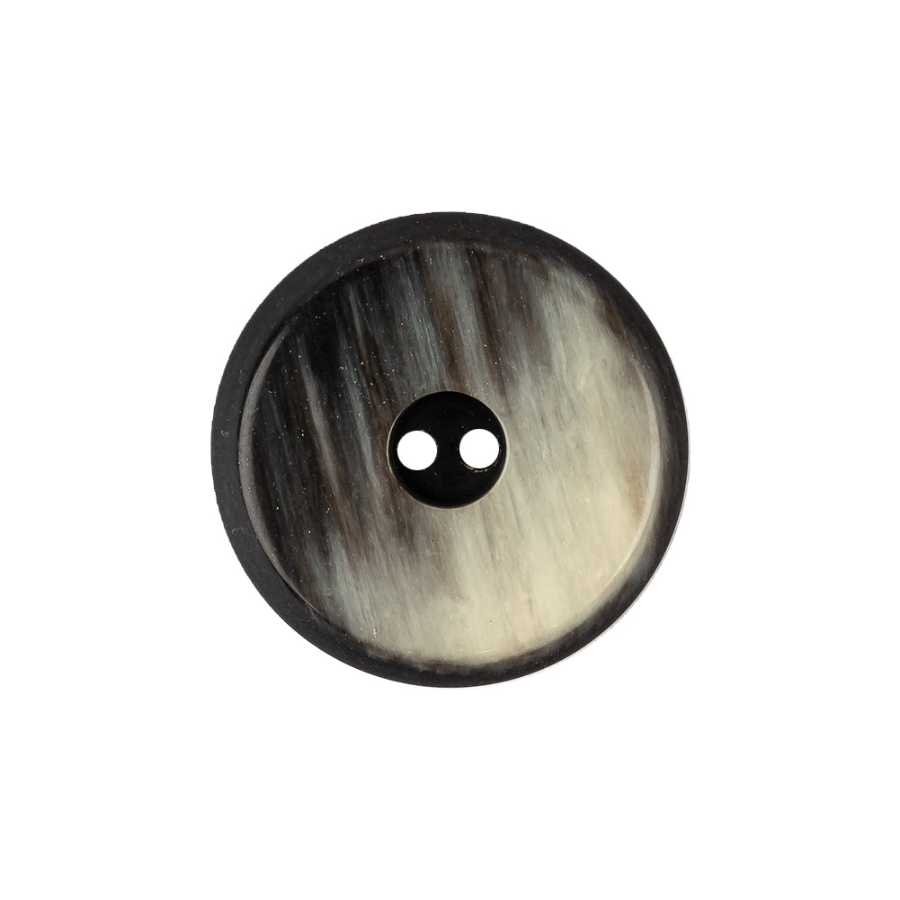 Italian Beige Zebra Swirls Beveled Edge 2-Hole Plastic Button - 36L/23mm