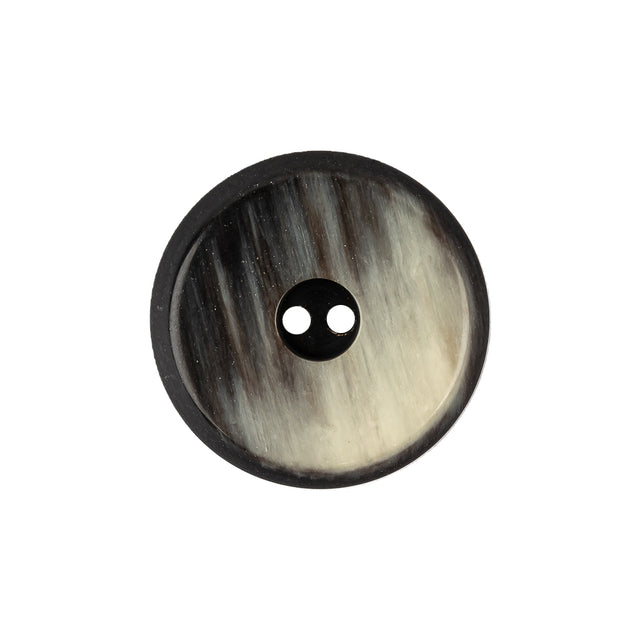 Italian Beige Zebra Swirls Beveled Edge 2-Hole Plastic Button - 36L/23mm