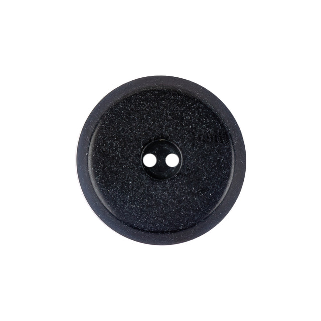 Italian Dark Navy and Blue Beveled Edge 2-Hole Plastic Button - 36L/23mm