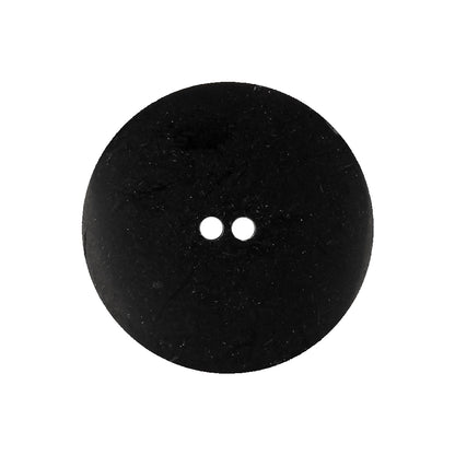 Italian Light and Dark Gray Zebra Swirls Beveled Edge 2-Hole Plastic Button - 40L/25.5mm Detail