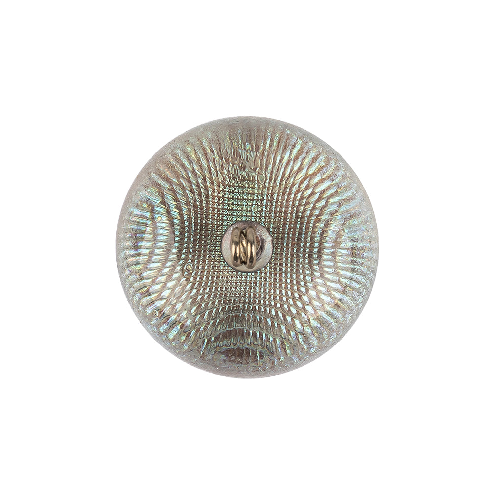 Cyan, Lavender and Opal Iridescent Translucent Shank Back Button - 36L/23mm Detail