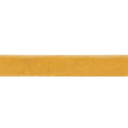 Yellow Single Face Velvet Ribbon - 0.625" Detail