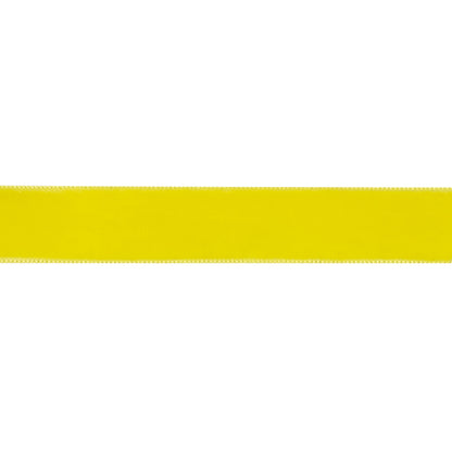 Lemon Yellow Single Face Velvet Ribbon - 0.625" Detail