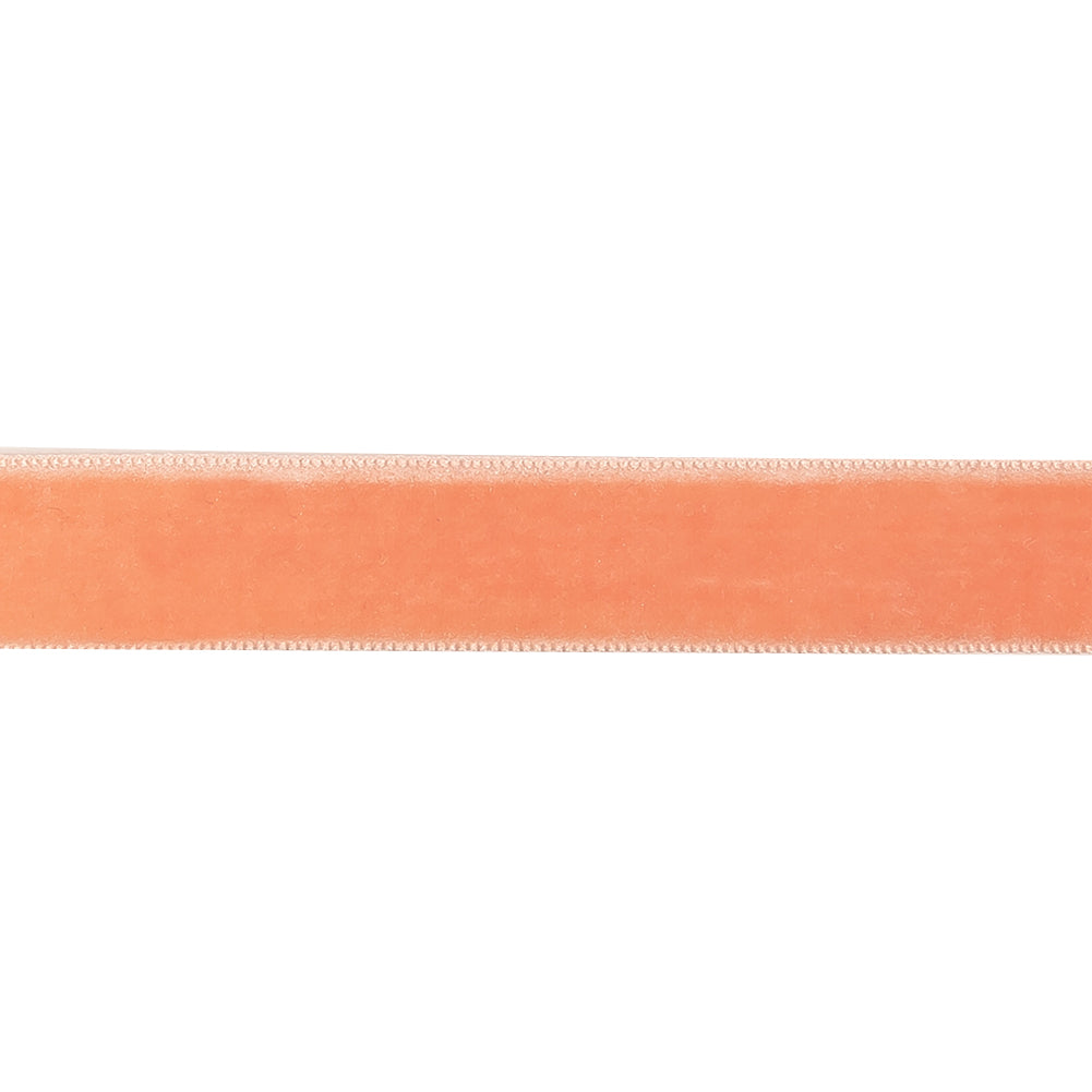 Coral Reef Single Face Velvet Ribbon - 0.625" Detail