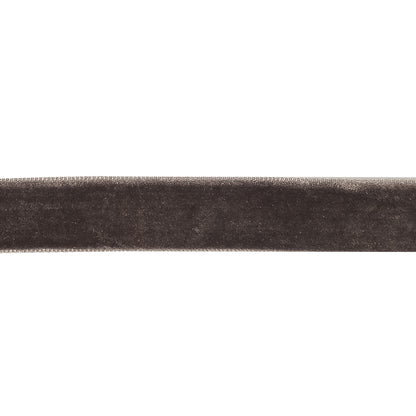 Iron Gray Single Face Velvet Ribbon - 0.625" Detail