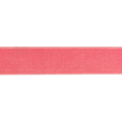 Pretty in Pink Single Face Velvet Ribbon - 0.75" Detail