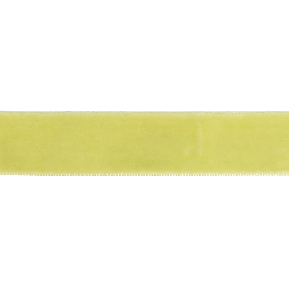 Pale Green Single Face Velvet Ribbon - 0.75" Detail