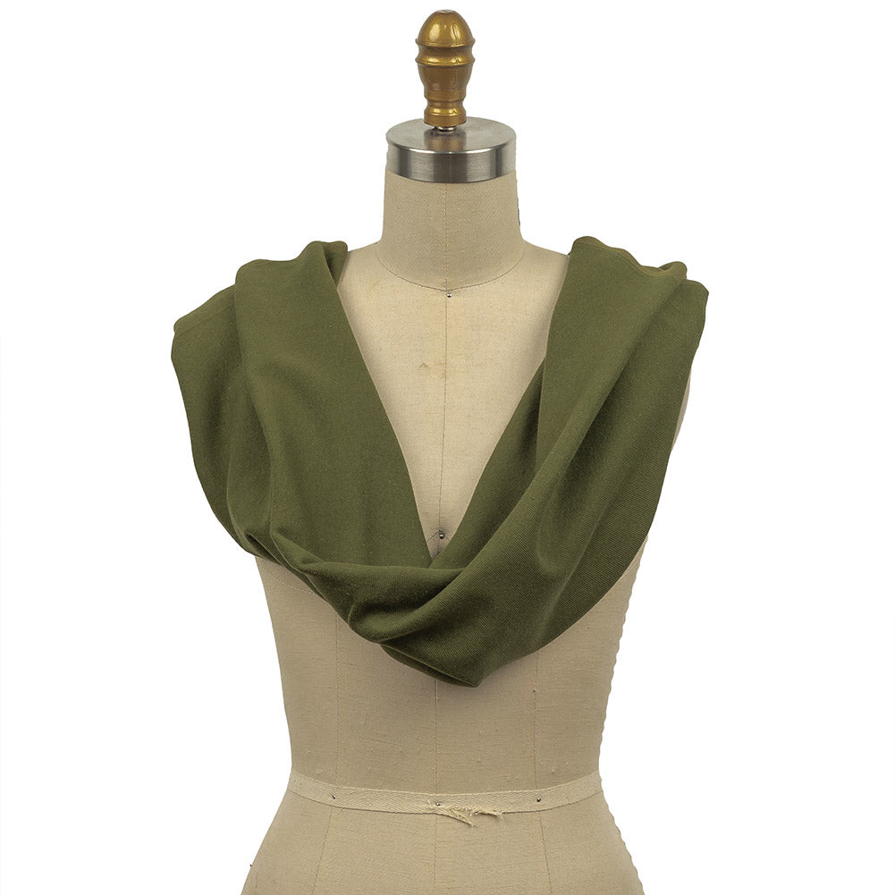 Cotton Tubular 1x1 Rib Knit - Chive