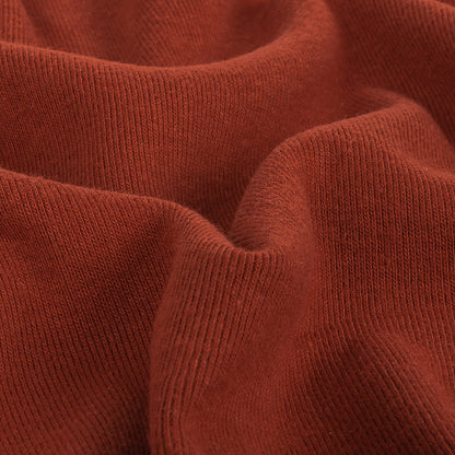 Cotton Tubular 1x1 Rib Knit - Red Ochre Detail