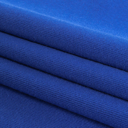 Cotton Tubular 1x1 Rib Knit - Blue Folded