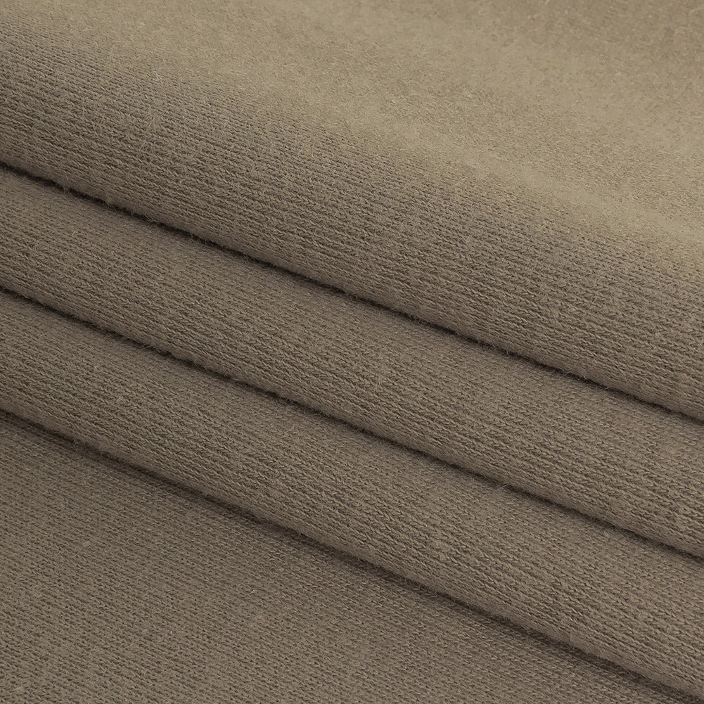 Cotton Tubular 1x1 Rib Knit - Moon Rock Folded