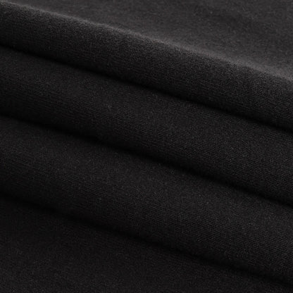 Cotton Tubular 1x1 Rib Knit - Black Folded