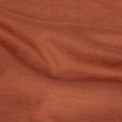 Italian Autumn Leaf Lightweight Rayon Rib Knit Detail