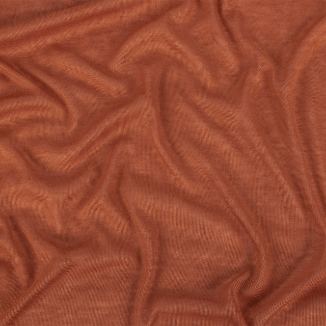Italian Autumn Leaf Lightweight Rayon Rib Knit
