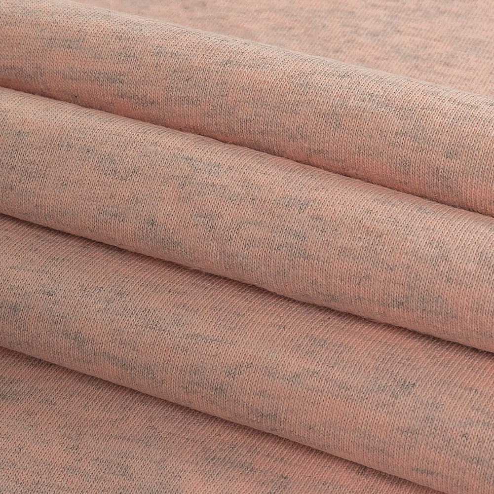 Heathered Rose Quartz and Gray Tubular Cotton Jersey Folded