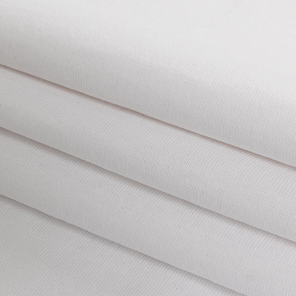 White Cotton Tubular Jersey Folded