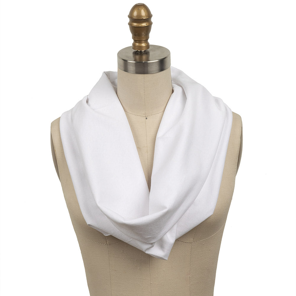 White Cotton Tubular Jersey