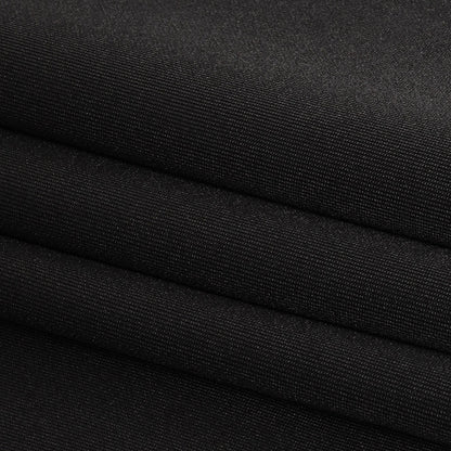 Black Polyester Tricot Folded