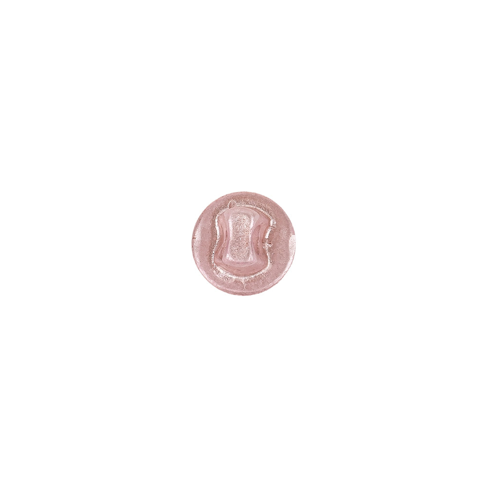 Pearlized Pink Shiny Dome Shaped Shank Back Button - 12L/7.5mm Detail