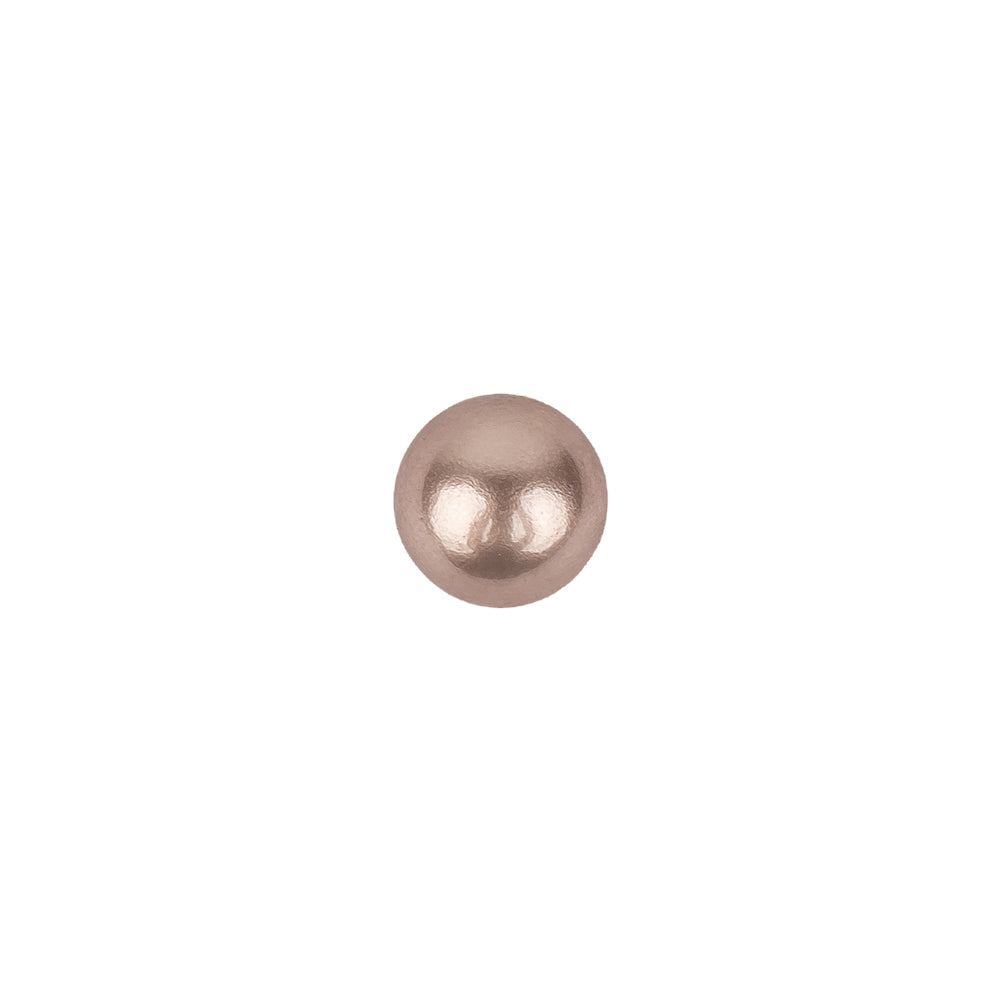 Pearlized Glamour Gold Shiny Dome Shaped Shank Back Button - 12L/7.5mm