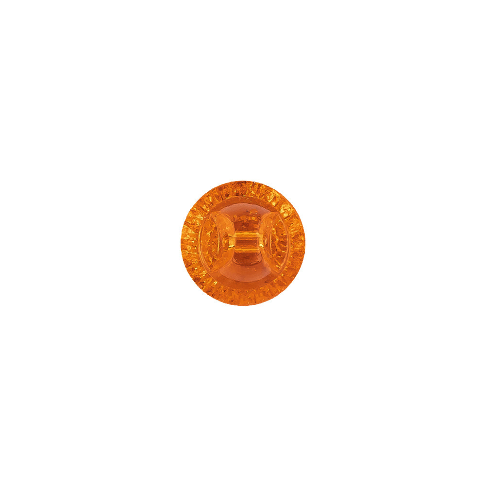 Translucent Vibrant Orange Abstract Radiating Shank Back Glass Button - 16L/10mm Detail