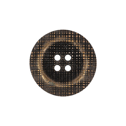 Italian Bronze Textured Inkwell 4-Hole Metal Button - 36L/23mm