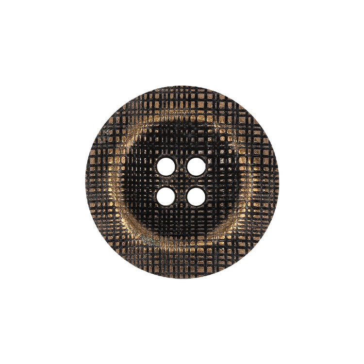 template--25130090922057__main-Italian Bronze Textured Inkwell 4-Hole Metal Button - 36L/23mm